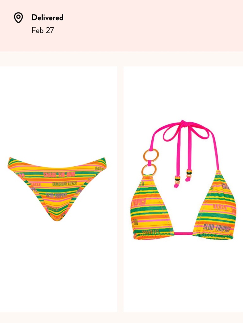 Kulani Kinis set- color sunshine lover NWT L TOP S BOTTOM